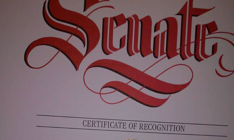 Senate Recognition Award
